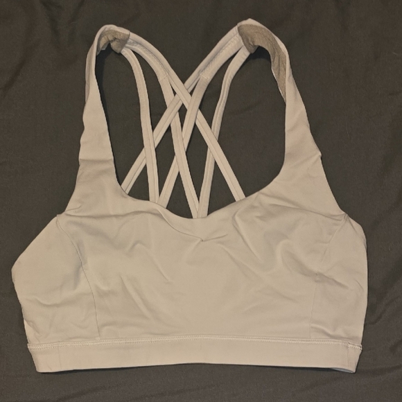 lululemon athletica Beige/white Sports Bra - Picture 2 of 3